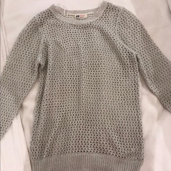 H&M Sweaters - Silver fine-knit sweater